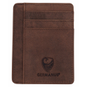 GERMANUS Ferruginus Credit Card Case - Made in EU - Leder Case for Cards - Wild Bull Vintage Brown