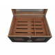 Humidor Chest with Windows on Side Black