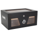 Humidor Chest with Windows on Side Black