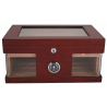 Humidor Chest with Windows on Side Brown