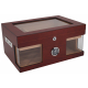 Humidor Chest with Windows on Side Brown