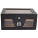 Humidor Chest with Windows on Side Black