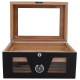 Humidor Chest with Windows on Side Black