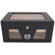 Humidor Chest with Windows on Side Black