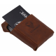 GERMANUS Business Card Case - Hand Made in EU, Leather brown