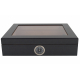 GERMANUS Mensalla Cigar Humidor for Cigars Carbon