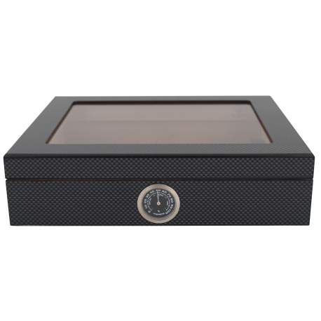 GERMANUS Mensalla Cigar Humidor for Cigars Carbon