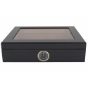 2nd Choice: GERMANUS Humidor Mensalla Carbon, Black for ca. 30 Cigars