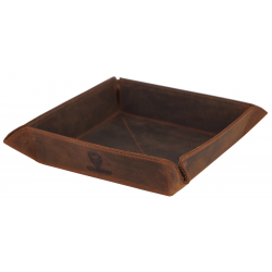 GERMANUS Leather Tray Organizer Brown