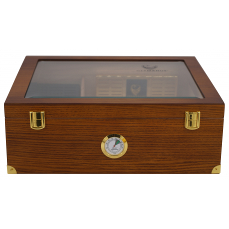 GERMANUS Humidor Chest for ca. 100 in Brown