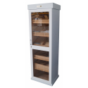 GERMANUS® Cigar Humidor Cabinet with GERMANUS Pad Humidifier for ca 50 cigar boxes in White