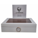 GERMANUS Mensalla Cigar Humidor for ca. 30 Cigars - White