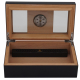 GERMANUS Humidor Mini Black Mini Desk with Window