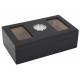 GERMANUS Humidor Mini Black Mini Desk with Window