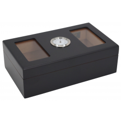 GERMANUS Humidor Mini Black Mini Desk with Window