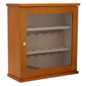 GERMANUS Pipe Cabinet for 18 tobacco pipes with safe holders