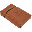GERMANUS Business Card Case - Hand Made in EU, Brown Leather free