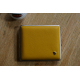 GERMANUS Cigarette Case Metal with Calf Leather Application - Made in Germany - Design Yellow Leather