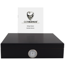 GERMANUS Humidor Movella with Humidifier and Hygrometer for approx 30 cigars
