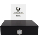 GERMANUS Humidor für ca. 30 Zigarren Movella II mit Befeuchter und Hygrometer