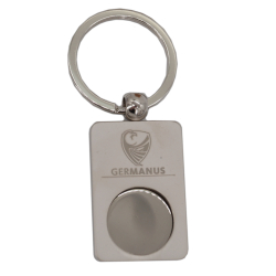 GERMANUS Key Ring Holder Silver with Chip