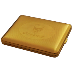 GERMANUS Cigarette Case with Genuine Gold - 100mm - Made in Germany - Design GERMANUS Engraving