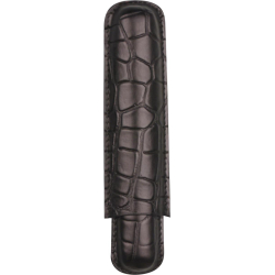 Leather Cigar Case from genuine Leather in brown for 1 Cigars - Croco