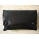 Rubber Lined Tobacco Pouch - Style S, Black