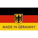 GERMANUS Zigarettenetui - Metall mit Leder Bezug - Made in Germany  - Design Hirsch Leder Rot Gold lang