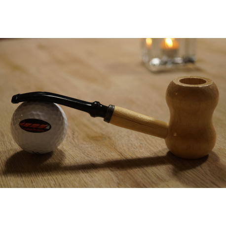 Original Missouri Quality Corncob Wood Pipe - Shape: Curl, Bent