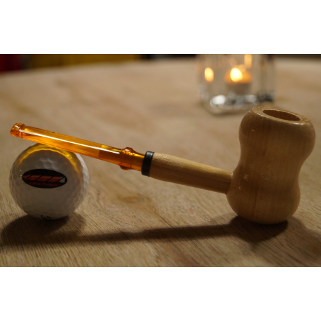 Original Missouri Quality Corncob Wood Pipe - Shape: Curl, Billiard
