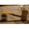 Original Missouri Quality Corncob Wood Pipe - Shape: Curl, Billiard