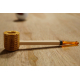 Original Missouri Quality Corncob Pipe - Shape: Boatman Smooth, Billiard