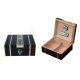 GERMANUS Titan Cigar Humidor with metal inlays and Digital Hygrometer for ca 50 cigars