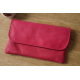 Unique Leather Tobacco Pouch in Pink Rose Shade