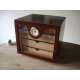 Humidor cabinet cube in yellow white brown black