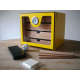 Humidor cabinet cube in yellow white brown black