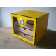 Humidor cabinet cube in yellow white brown black