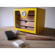 Humidor cabinet cube in yellow white brown black