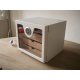 Humidor cabinet cube in yellow white brown black