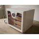 Humidor cabinet cube in yellow white brown black