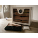 Humidor cabinet cube in yellow white brown black