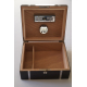 GERMANUS Cowling Cigar Humidor with metal inlays and Digital Hygrometer for ca 50 cigars