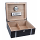 GERMANUS Cowling Cigar Humidor with metal inlays and Digital Hygrometer for ca 50 cigars