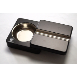 GERMANUS Cigar Ashtray rotatable
 Color-black