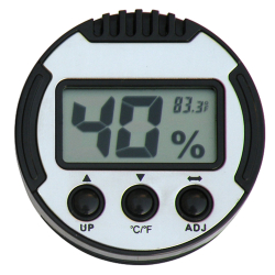 Cigar Hygrometer Black Practical Gadgets Round Digital Humidor