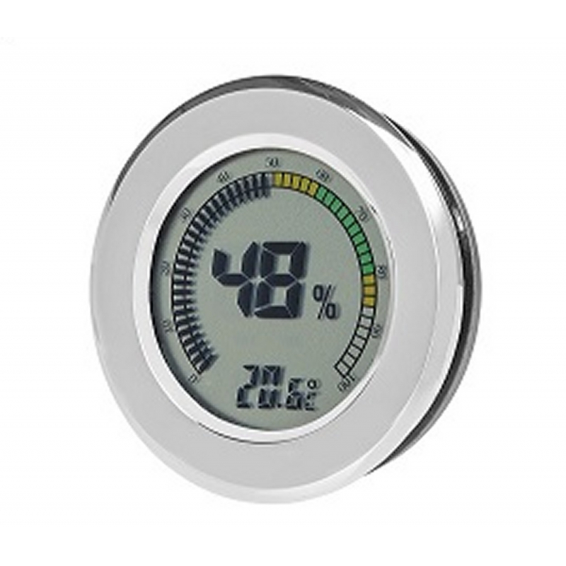 Glass Hygrometer Round (Gold) - Your Elegant Bar