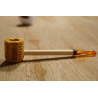 Original Missouri Qualitäts Corncob Pfeife - Shape: Boatman Glatt, Billiard