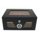 Humidor Chest with Windows on Side Black