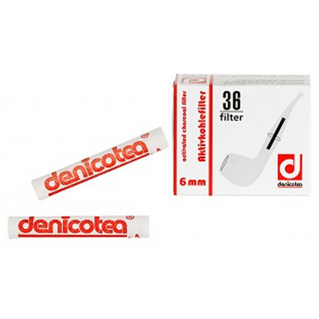 Corncob Filter - Deutsche Denicotea Pfeifenfilter - 6 mm - 36 Stück